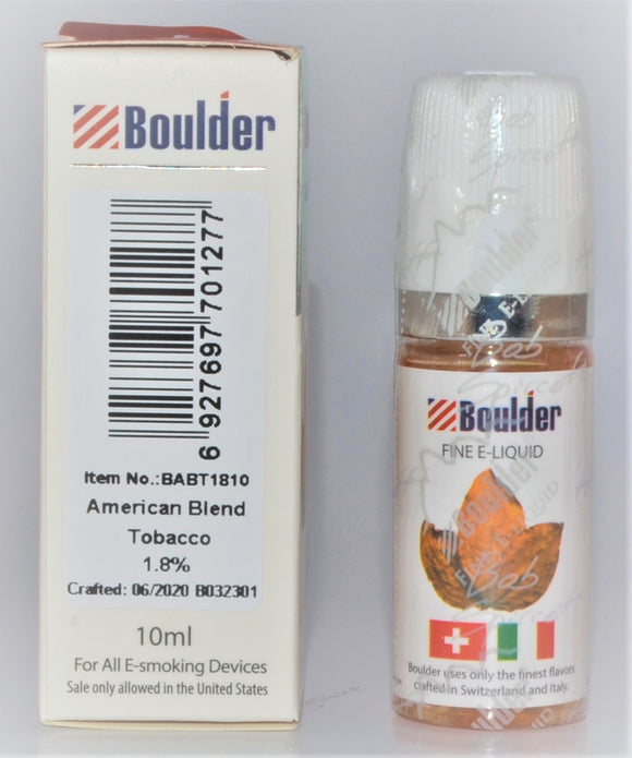 Boulder Vape Juice - Tabacco 1.8%