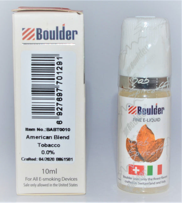 Boulder Vape Juice - Tabacco 0.0%
