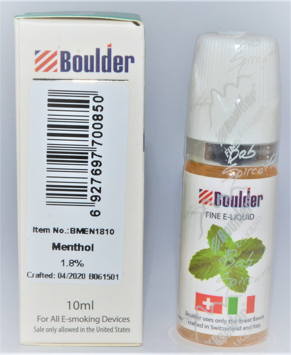 Boulder Vape Juice - Menthol 1.8%