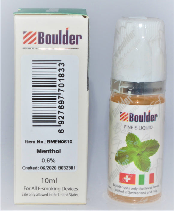 Boulder Vape Juice - Menthol 0.6%