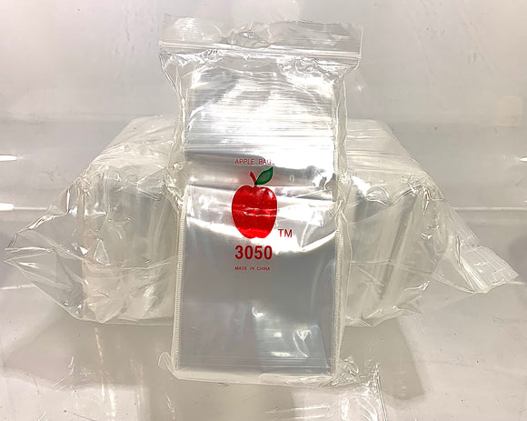 Small Sealable Apple Bags 30x50 1000ct