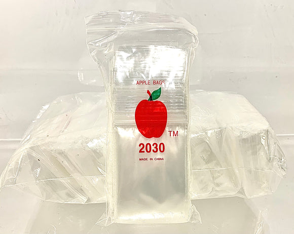 Small Sealable Apple Bags 20x30 1000ct