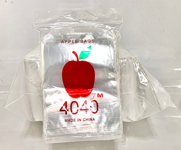Small Sealable Apple Bags 40x40 1000ct