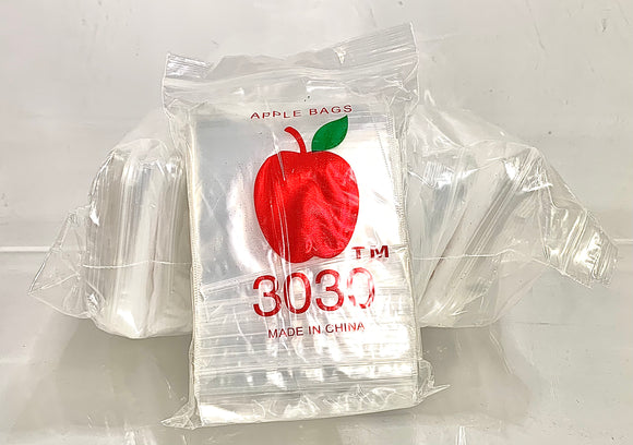 Small Sealable Apple Bags 30x30 1000ct