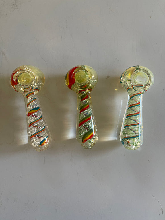 Glass pipe 3.5” Rasta Pipe