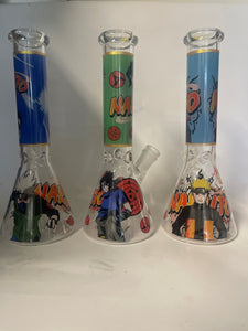 10" Naruto designs Beaker Water Pipe