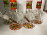 Water pipe 10” beaker stripe color design