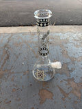 Water pipe 10” glow in dark beaker