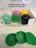 Plastic grinder solid color 3pc w/room by box(12)