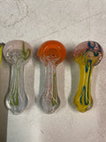 Glass pipe 3.5” Multicolor flat tip