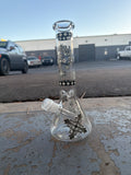Water pipe 10” glow in dark beaker
