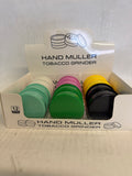 Plastic grinder solid color 3pc w/room by box(12)