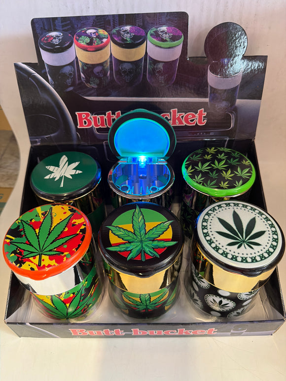 led ashtray design leaf