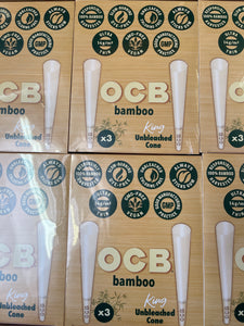 OCB Kingsize unbleached Cones