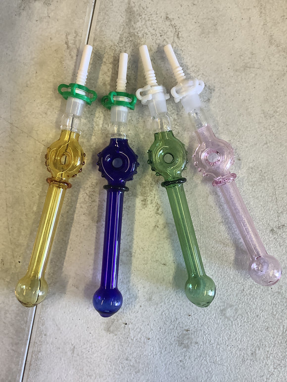 Glass Nector Collector Doughnuts w/ Ceramic Tip