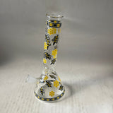 Water Pipe 8” glow honey bent