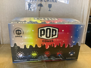 Pop cones 11/4 25 pack mix flavor
