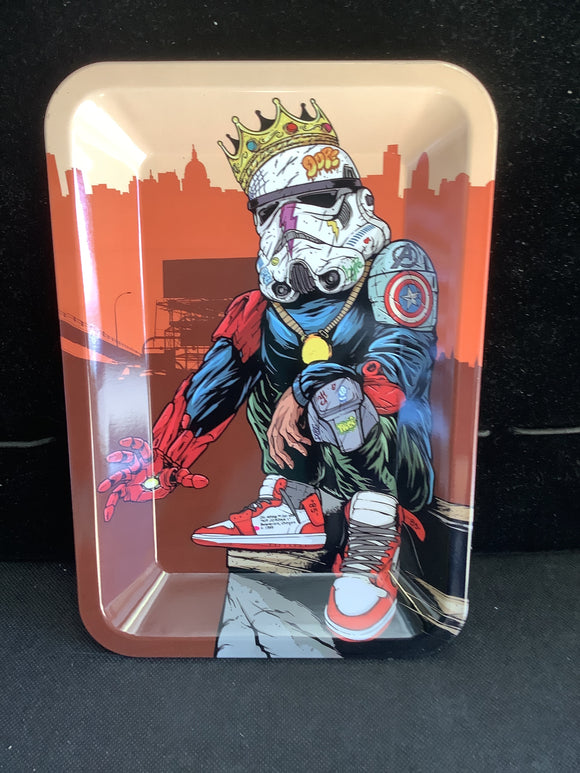 Small Two side print Rolling Tray w/Cover 3D