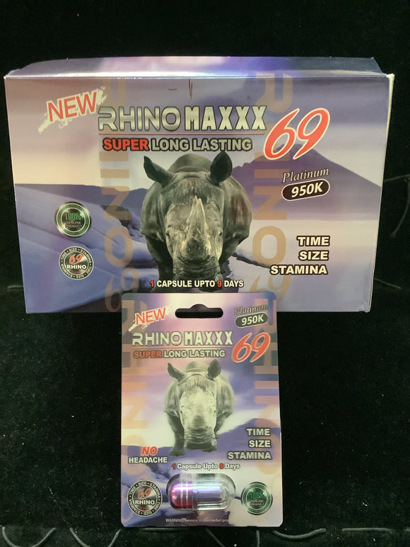 Rhino Maxxx 69 Platinum 950k (1 Ct) pills