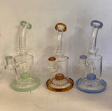 Water pipe 8.5” bent heavy ring color