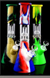 Silicone water pipe 11” w/glass chember
