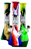 Silicone water pipe 11” w/glass chember